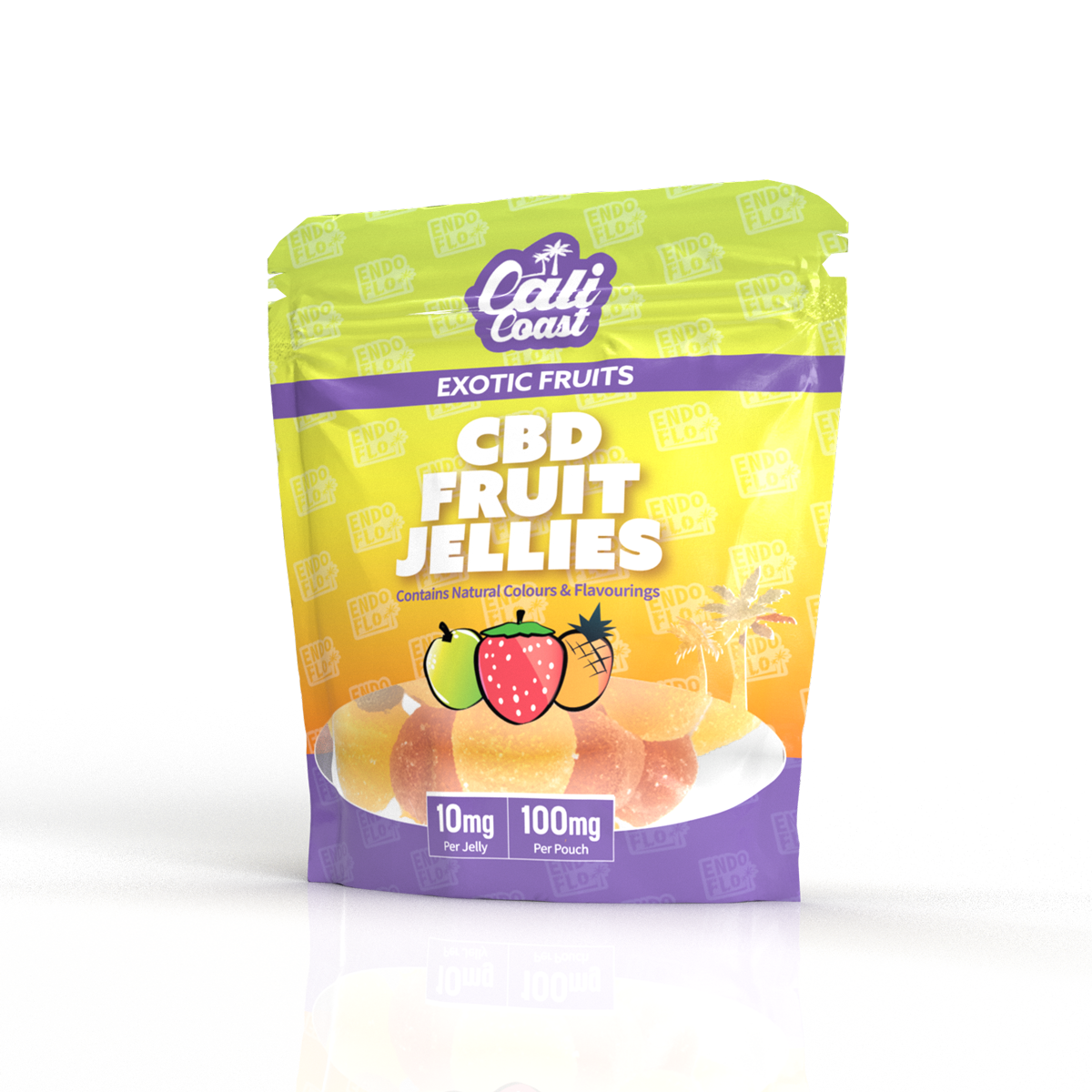 UK wholesale CBD gummy pouches 100mg by endoflo